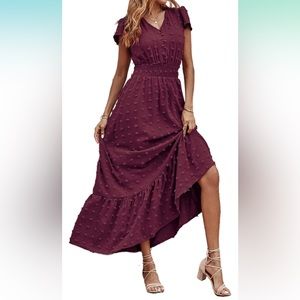 Women’s BNWT maroon summer dress size XL